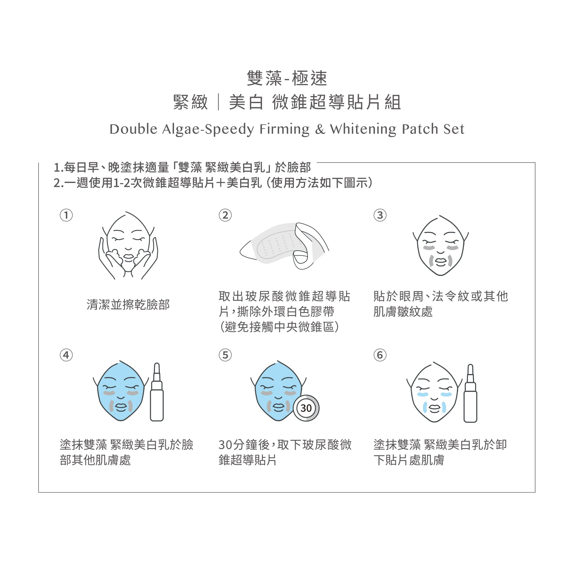 雙藻-極速 "緊緻∣美白" 微錐超導貼片組